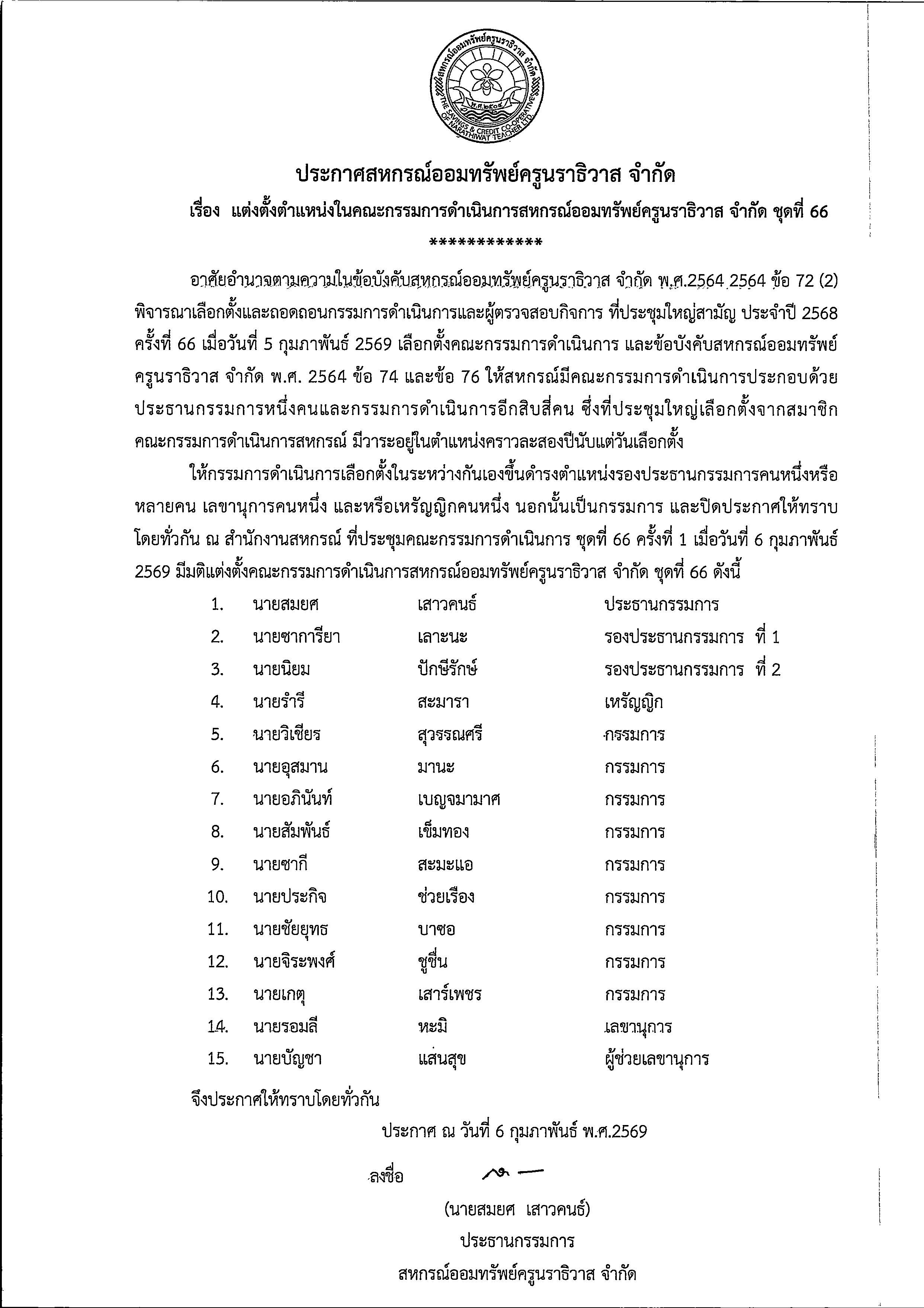คณะกรรมการชุดที่ 66